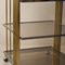 Brass and Steel Bar Trolley with Smoke Glass Shelves, 1970s, Image 5