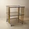 Brass and Steel Bar Trolley with Smoke Glass Shelves, 1970s, Image 6