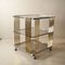 Brass and Steel Bar Trolley with Smoke Glass Shelves, 1970s 4