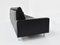 American Modern Black Leather Sofa attributed to Florence Knoll Bassett for Knoll Inc. / Knoll International, 1960s, Image 5