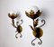 Appliques Florales par Ferro Arte, Espagne, 1960s, Set de 2 1