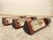 Burgundy Wall Lamps by Gianfranco Frattini, Italy, 1980s, Set of 3 3