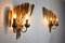 Gold Leaf Floral Sconces from Ferro Arte, Spain, 1960s, Set of 2 3