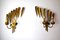 Gold Leaf Floral Sconces from Ferro Arte, Spain, 1960s, Set of 2 1