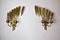 Gold Leaf Floral Sconces from Ferro Arte, Spain, 1960s, Set of 2 5