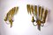 Gold Leaf Floral Sconces from Ferro Arte, Spain, 1960s, Set of 2 7