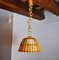 Lampe à Suspension en Rotin, France, 1960s, Set de 2 1