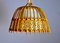 Rattan Suspension Light, France, 1960s, Set of 2 6