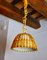 Rattan Suspension Light, France, 1960s, Set of 2 5