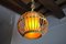 Lámpara colgante de ratán, años 60, Imagen 4