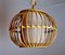 Rattan Suspension Light, France, 1960s, Image 5