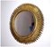 Gilded Metal with Gold Leaf Sun Mirror, Italy, 1960s 1