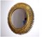 Gilded Metal with Gold Leaf Sun Mirror, Italy, 1960s, Image 1