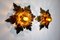 Floral Sun Sconces from Ferro Arte, Spain, 1960, Set of 2 2