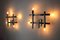 4-Light Geometric Sconces from Maison Sciolari, Italy, 1970s, Set of 2, Image 3