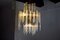 Curved Glass Cascading Chandelier by Paolo Venini, Italy, 1970s, Set of 2 4