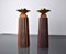 Handcrafted David Candlesticks in Olive Wood, Israel, 1960s, Set of 2 1