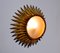 Metal and Gold Leaf Sun Wall Lamp from Ferro Arte, Spain, 1960s, Image 3