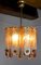 Frosted Murano Glass Chandelier from Mazzega, Italy, 1960s, Image 4