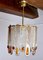 Frosted Murano Glass Chandelier from Mazzega, Italy, 1960s, Image 1