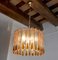 Frosted Murano Glass Chandelier from Mazzega, Italy, 1960s 6