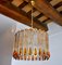 Frosted Murano Glass Chandelier from Mazzega, Italy, 1960s 4