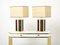 Italian Goatskin, Brass and Rattan Table Lamps from Aldo Tura, 1970s, Set of 2 8
