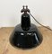 Industrial Black Enamel Factory Ceiling Lamp with Cast Iron Top, 1950s, Image 9