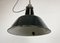 Industrial Black Enamel Factory Ceiling Lamp with Cast Iron Top, 1950s, Image 7