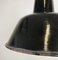 Industrielle schwarz emaillierte Fabrik-Deckenlampe mit Gusseisenplatte, 1950er 8