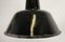 Lámpara de techo industrial esmaltada en negro con superficie de hierro fundido, años 50, Imagen 5