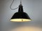 Industrial Black Enamel Factory Ceiling Lamp with Cast Iron Top, 1950s 14