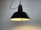 Industrial Black Enamel Factory Ceiling Lamp with Cast Iron Top, 1950s, Image 14