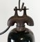 Industrial Black Enamel Factory Ceiling Lamp with Cast Iron Top, 1950s 4