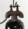 Industrial Black Enamel Factory Ceiling Lamp with Cast Iron Top, 1950s, Image 4