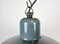 Lámpara colgante industrial esmaltada en gris de Siemens, años 50, Imagen 3