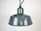 Lámpara colgante industrial esmaltada en gris de Siemens, años 50, Imagen 1