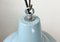 Lámpara colgante de fábrica industrial en azul claro, años 70, Imagen 5