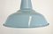 Industrial Light Blue Factory Pendant Lamp, 1970s 4