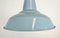 Lámpara colgante de fábrica industrial en azul claro, años 70, Imagen 4