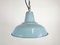 Industrial Light Blue Factory Pendant Lamp, 1970s, Image 1