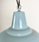 Industrial Light Blue Factory Pendant Lamp, 1970s, Image 9