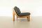 Easy Chair in Wood & Blue Fabric, 1970s, Image 3