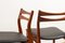 Sedie da pranzo moderne in teak attribuite a Edmund Jørgensen, Danimarca, anni '60, set di 4, Immagine 4