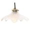 Vintage French Industrial Holophane Clear Glass Pendant Light 3