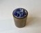 Brass Tobacco Jar with Hand Painted Blue Lid from Delft, 1950s 1