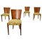 Art Deco Model H-214 Dining Chairs attributed to Jindrich Halabala for Up Závody, 1930s, Set of 4 1