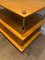 Small 3-Tier Console or Coffee Table in Sycamore & Brass attributed to Maison Jansen, 1940s, Image 8