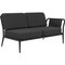 Schwarzes Ribbon Double Links Sofa von Mowee 2