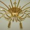 Italian Brass Botanical Chandelier, 1950s 18